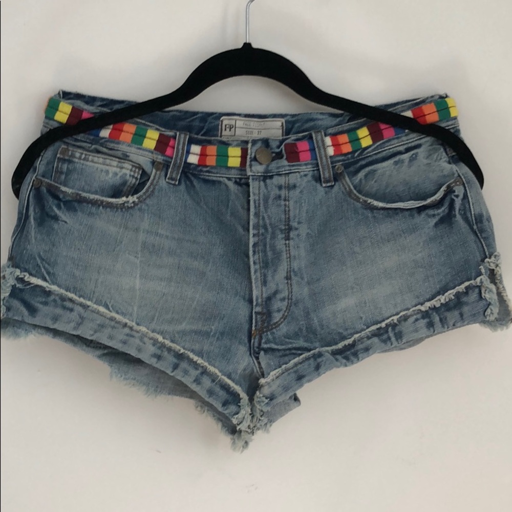 Free People Rainbow Shorts
